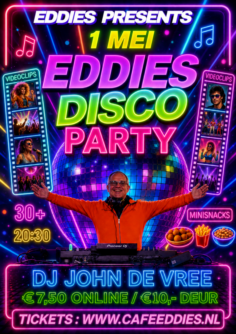 Eddies dance & buffet disco party met DJ Murphy — muziek in Houten
