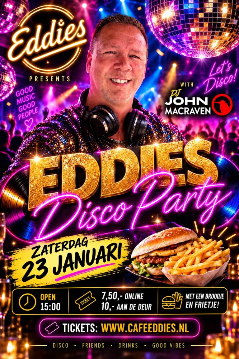 Eddies Discoparty met DJ John Macraven — muziek in Houten