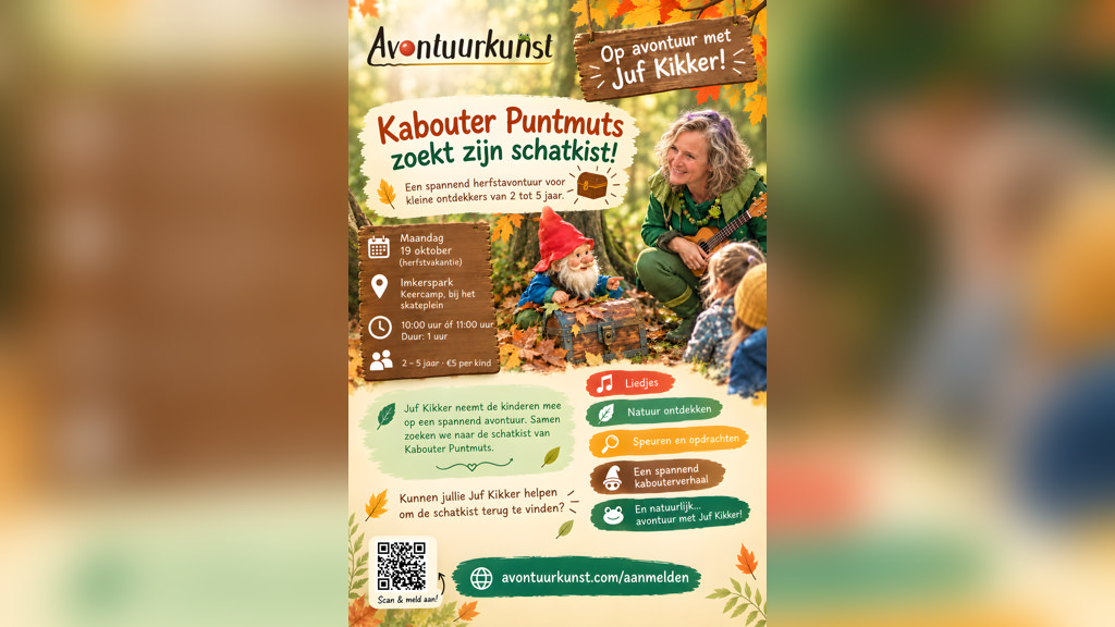 Kabouter Puntmuts zoek jonge kinderen voor hulp! in Houten