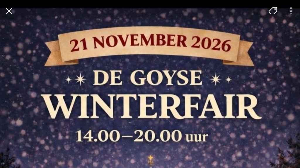 De Goyse Winterfair op zaterdag 21 november in Houten